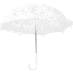 Mini White Lace Parasol Umbrella, 16.5x18 inches Vintage Bridal Lace Decorative Umbrella for Tea Party Small Photography Prop Craft umbrella for Kids Women Wedding Party Photo Props (Rose)