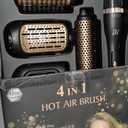 Hair Dryer Brush Set, Multifunctional Hot Air Brush for Salon Blowouts, Negative Ion Technology & Quick Drying, Shiny and Less Frizz, Black Gold