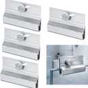 M6053 Frameless Shower Door Rollers Top Bracket Roller Assembly 4Pcs Shower Door Accessories, Fit Glass up to 1/4" Thick