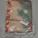 Merry Christmas Wood Grain Plaid Edge Wreath Banner for Farmhouse Door Decoration