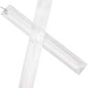 30 Pieces Crystal Bars with 30 Pieces Metal Clip Crystal Strips Replacement for Crystal Chandelier Home Decor 5.9" x 0.9"