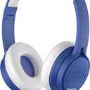 TuneFlux Upgraded Kids Headphones, Wired Toddler Headsets, 85dB Limited Volume On Ear Headphones, Portable Foldable Design, Stereo Sound Kids Headsets for School/Tablet/Travel-Sapphire Blue