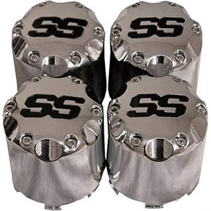 3G SS Chrome Center Caps- Snap-on Style for 8" Golf Cart Wheels
