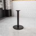 Flash Furniture Beverly 18" Round Restaurant Table Base with 3" Diameter Table Height Column, Commercial Cast Iron Restaurant Round Table Base, Black