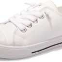 Colgo Boys Girls Sneakers Canvas Lace up Walking Shoes for Little Big Kids Size 5