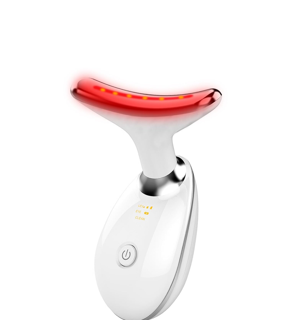 Facial and Neck Massager，1 Color Led light therapy for Face and Neck, Multifunctional Facial Skin Care Tools,Beauty Device for Home Use