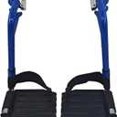 Wheelchair Footrest, Wheelchair Replacement Part with Heel Ring for Standard Wheelchairs (Blue)