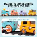 Train Set for Toddlers w/Smokes,Music & Lights - Electric Magnetic Choo Choo Steam Train Set with Tracks Truck Playset for Toddlers 1 3 5 6 Year Old Boys Girls Christmas Birthday Gift