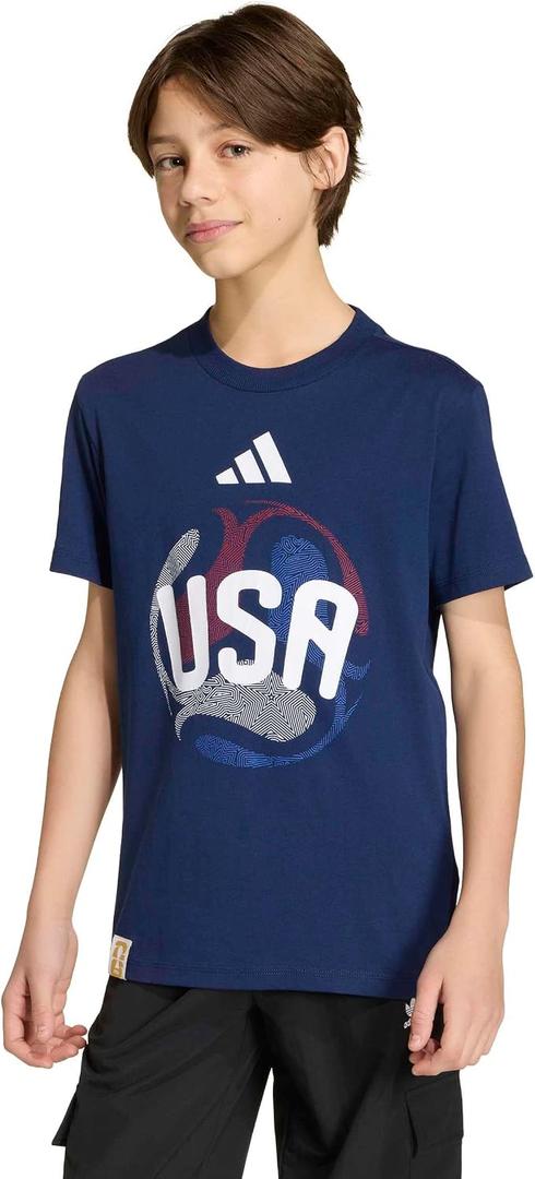 adidas Unisex-Kids FIFA World Cup 2026 T-Shirt, USA/Team Navy Blue, Large