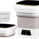 Foldable Mini Washer 16L - Portable Washing Machine with Spin Dryer & 3 Wash Modes, Compact for Baby Clothes/Small Loads, Ideal for Travel/Dorms/Apartments (White)