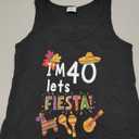 Mexico 40th Birthday I'm 40 Lets Fiesta Tank Top S Black
