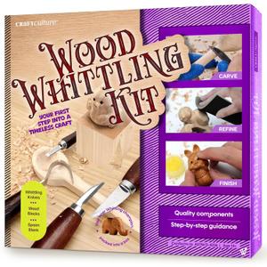 Wood Whittling Kit - Wood Carving Tools - Crafts for Adults - Easter Unique Gifts - Teen Boy Gifts - Birthday Gift Ideas for Women - Hobbies DIY Kits for Adults, Boys, Girls, Women, & Men