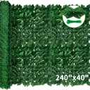 KASZOO Artificial Ivy Privacy Fence Screen 240"40" - UV-Anti Dense Faux Ivy Greenery Backdrop Fence Panels for Patio, Balcony, Garden, Backyard Indoor Outdoor Decor