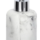 ZCCZ - Bathroom Accessories Set 3 Pcs - White Marble Design Toothbrush Holder, Lotion Soap Dispenser, 2 Qtip Holder Dispenser