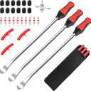 15" Tire Spoons Kit, Tire Changing Tool for Motorcycles, Dirt Bikes, Lawn Mowers and More, 29PCS Tire Removal Tool Set, with Tire Spoon, Rim Protector, Valve Tool, Valve Cover and Valve Core