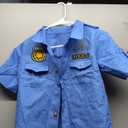 Lumiparty Police Officer Costume for Kid,Girls Police Costume,Halloween Cop Costume Outfit Set for Roleplay Dress Up (Large, Blue)