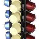 Lily's Home Countertop Coffee Capsules Holder Carousel Compatible with Nespresso Cups, Holds up to 40 Pods, (Coffee pods are not included). Black