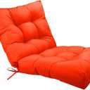 Outdoor Seat Back Chair Cushion, 20" x 24" Indoor Tufted Seating Patio Couch Furniture Replacement Cushions Set (Red, 1 Count)