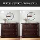 Cuspin 30 Inch Large Wall Clock, Modern Wood Metal Frame Silent Non Ticking Battery Operated Wall Clocks Decoration for Living Room, Bedroom, Kitchen, Minimalist Walnut Dial Arabic Numerals