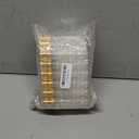 Zhehao 100 Pcs Mini Spray Bottles 10 ml Clear Glass Perfume Bottles Refillable Fine Mist Perfume Atomizer Portable Empty Sample Containers for Cleaning, Essential Oils, Travel (Gold Cap)