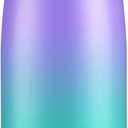 Volhoply 25oz Insulated Water Bottle 1/2/4 Pack, Double Wall Stainless Steel Vacuum Bottles, Keeps Cold & Hot, BPA Free Leak Proof Bottles (Purple Green,1 Pack)