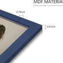 12x12 Picture Frame Set of 9, Photo Gallery Wall Frame Set, Display Pictures 8x8 with Mat or 12 x 12 Without Mat, Square Frame Picture Frames Collage Wall Decor, Blue