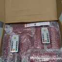 Flickering Flameless Candles with Remote Timer, 6pcs LED Battery Operated Candles with Embedded String Lights Red