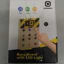 Asweets Montessori Busy Board for Toddler with Music, Soft Silicone Botton, Wooden Busy Board with LED Light Switches,Sensory Autism Toys Baby Travel Toys,Boys Girls Gifts for Birthday Christmas