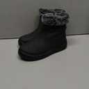 SHIBEVER Women's Snow Boots Winter Fur Lined Waterproof Anti-Slip Booties Women Ankle Snow Boots (5, Black)