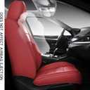 Full Coverage Faux Leather Car Seat Covers Full Set,Automotive Seat Covers for Cars,SUVs Pick-up Truck, Car Seat Cushion, Wine Red Seat Covers,Front Seat Cover,Car Seat Protector