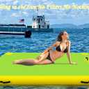 Inflatable Floating Dock for Lakes, Thick and Extra Wide Lake Floats for Adults, Non-Slip Air Dock Platform with Portable Carrying Bag, Floating Platform Island for Pool Beach Ocean