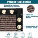 UIRWAY Privacy Screen Fence 4ft x 50ft Brown, Heavy Duty 170GSM 90% Blockage Chain Link Fence Privacy Screen, UV Resistant Outdoor Windscreen Shade Net for Backyard Garden Patio Yard with Cable Ties