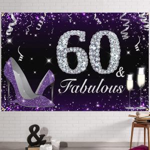 HAMIGAR Fabulous Birthday Backdrop Purple High Heels