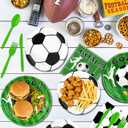 187 PCS World Cup 2026 Soccer Party Decorations Kit, Football Birthday Party Supplies - Includes 300g Heavy Duty Plates, Napkins, Cups, Banner, Tablecloth for Sports Theme Party, Serves 20