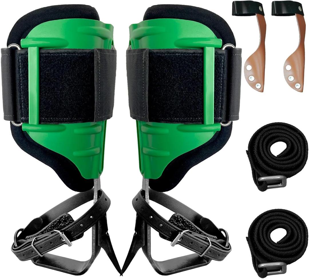 Tree Climbing Spikes Set,Tree Climbing Gear, 1 Pair Alloy Steel Climbing Spurs,350lbs Load Capacity, Arborist Equipment for Climbers, Fruit Picking and Lumberjack