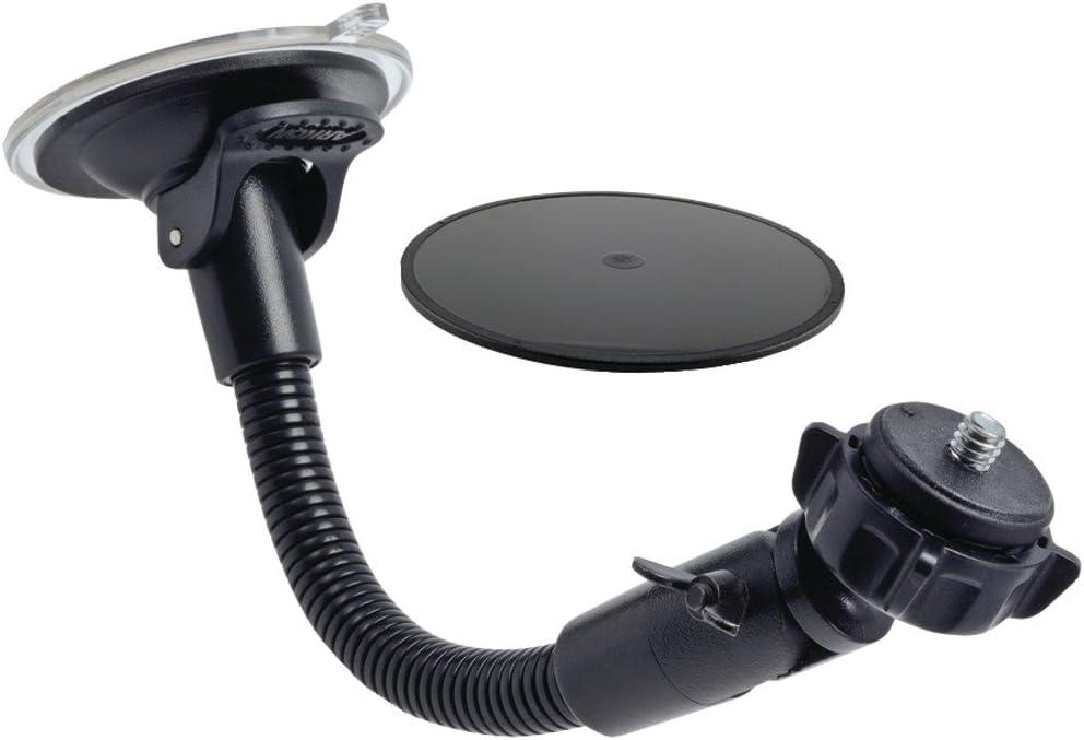 Arkon Mounts - Windshield Suction Car Mount | Flexible Positioning with 360 Swivel Ball Adapter | 8.5 inch Gooseneck | Holds up to 1 Pound | Fits Small Digital Cameras with 1/4 inch