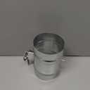 Therwen Backdraft Damper Duct Manual Volume Damper with Sleeve Galvanized Sheet Adjustment Airflow Ducting Branch HVAC Air Balancing for Range Hoods, Fans(1 Pc,4 Inch)