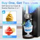 SYINTAO 2-in-1 Slushie & Soft Serve Ice Cream Maker, No-Ice-Needed Frozen Drink Machine with LED Display, 6 Preset Modes, Auto-Clean & Delay Timer Gift for Family (Black)
