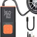 Car Tire Inflator Portable Air Compressor, 150 PSI Cordless Mini Bike Tire Pump Rechargeable 12 Volt, Electric Air Pump for Auto, Motorcycle, Bicycle, Balls with Digital Pressure Gauge and LED Light