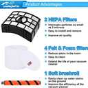 Leadaybetter Filter Replacement for Shark APEX DuoClean Lift-Away AX950 AX951 AZ1002 AZ1000 AZ1000W, 2 HEPA Filters, 4 Foam & Felt Filters, 1 Brush Roll, Compare to Part # XFF650 & XHF650 & 1173FT950