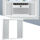 window air conditioner side panel and frame set, white