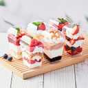 Kucoele 100 Pack 5 oz Dessert Cups with Lids and Spoons, Clear Plastic Parfait Appetizer Cups Dessert Shooters Party Serving Cups for Pudding Fruit Mousse and Yogurt