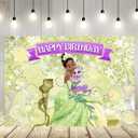 Princess Tiana Backdrop for Birthday Party Supplies Photo Backgrounds Princess and The Frog Birthday Theme Baby Shower Banner 59x38in