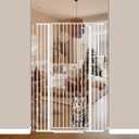 57" Extra Tall Cat Gate for Doorways, 38.58'' - 43.31'' Wide High Pressure Mounted Dog Gate, Tall Pet Gates for Doorways No Drilling, Auto Close Safety Baby Gates for Dogs Cats(White)