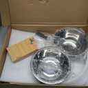 CREHNIL Slanted Angled Tilted Dog Bowls for French Bulldogs Personalized Frenchie Raised Stainless Steel Food Bowl Dog Dishes with Stand Feeder Station