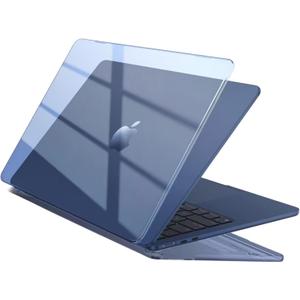 EooCoo Case Compatible with MacBook Air 13 inch M5 2026-2022 M4 M3 M2 A3449 A3240 A3113 A2681, Crystal Hard Shell Scratch Resistant Protective Cover Compatible for MacBook Air 13.6 inch, Midnight