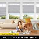 UNISHADES No Drill Top Down Bottom Up Roman Shades for Windows, 28" W x 64" H, Grey