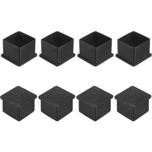8-Pack Square Chair Leg Caps, 1.38" (35mm) PVC Chair Leg Floor Protectors for Chairs/Table/Bed, Furniture Feet Covers Cups Non-Slip End Tips