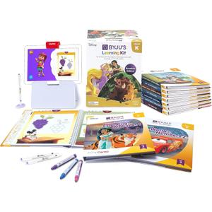 BYJUS Learning Kit: Disney, Kindergarten Premium Edition (App + 10 Workbooks) Ages 4-6 - Featuring Disney & Pixar Characters - Learn Letter Sounds, Sight Words & Numbers - Osmo Fire base included