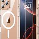 for iPhone 16 Pro Case Clear,Compatiblewith MagSafe,with 2X Screen Protectors & Military-Grade Shockproof Protection Magnetic Slim Case,Transparent Anti-Yellowing,Shockproof Cover for 6.3 inch